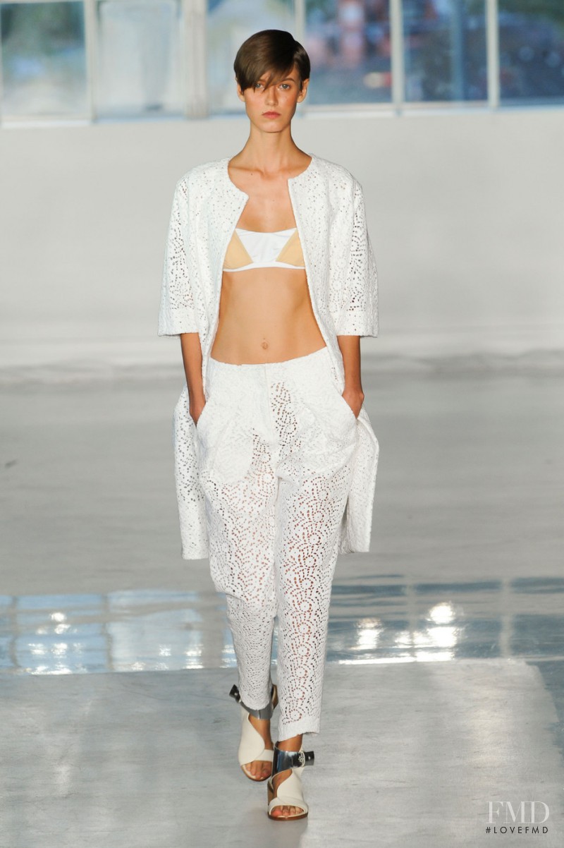 Alyosha Kovalyova featured in  the Zero + Maria Cornejo fashion show for Spring/Summer 2015