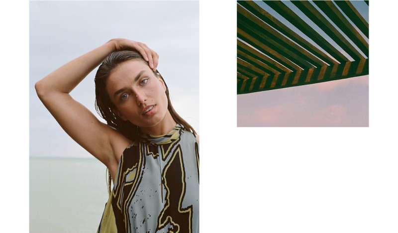 Andreea Diaconu featured in  the Massimo Dutti lookbook for Spring/Summer 2020