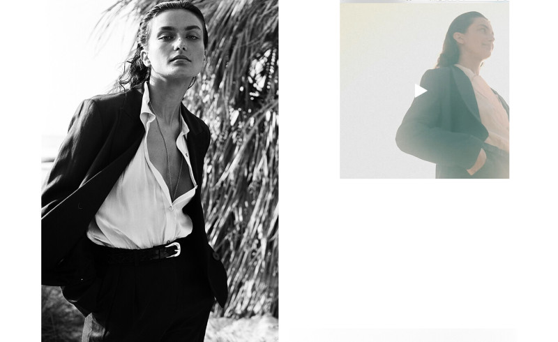 Andreea Diaconu featured in  the Massimo Dutti lookbook for Spring/Summer 2020