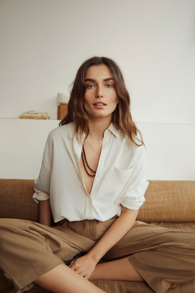 Andreea Diaconu featured in  the Mango lookbook for Summer 2020