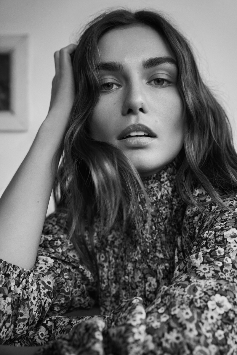 Andreea Diaconu featured in  the Mango lookbook for Summer 2020