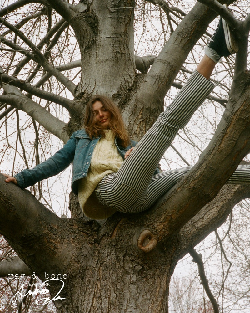 Andreea Diaconu featured in  the rag & bone advertisement for Summer 2018