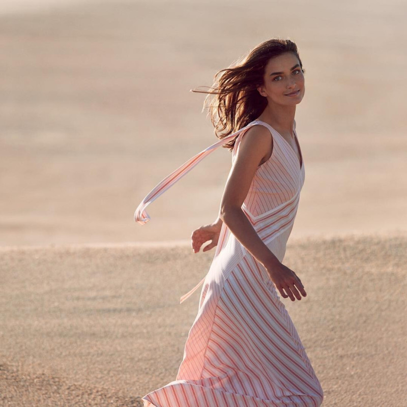 Andreea Diaconu featured in  the Loro Piana advertisement for Summer 2019