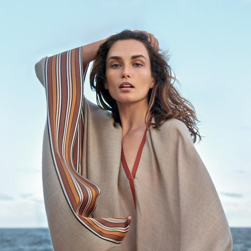 Andreea Diaconu featured in  the Loro Piana advertisement for Summer 2019