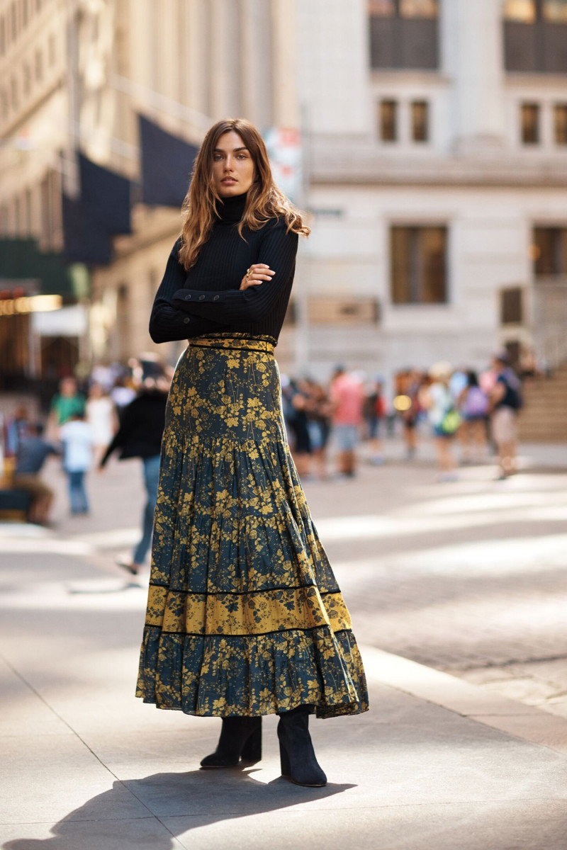 Andreea Diaconu featured in  the Anthropologie advertisement for Fall 2019