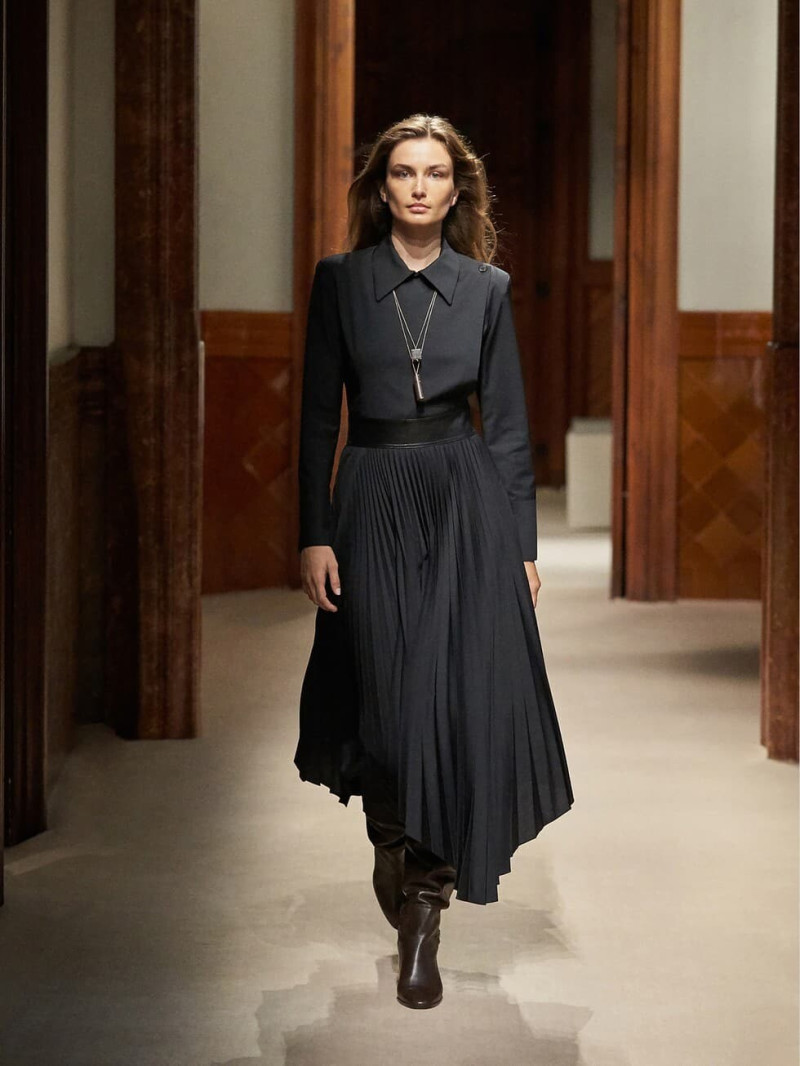 Andreea Diaconu featured in  the Massimo Dutti fashion show for Autumn/Winter 2019