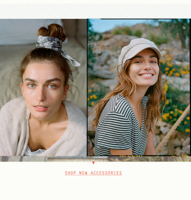 Andreea Diaconu featured in  the Anthropologie lookbook for Spring/Summer 2018