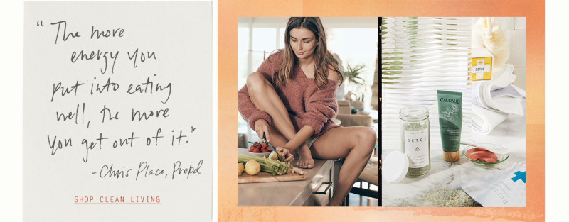 Andreea Diaconu featured in  the Anthropologie lookbook for Spring/Summer 2018