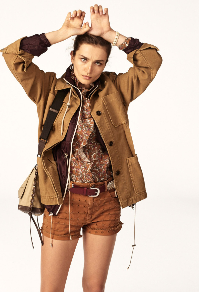 Andreea Diaconu featured in  the Étoile Isabel Marant lookbook for Spring/Summer 2018