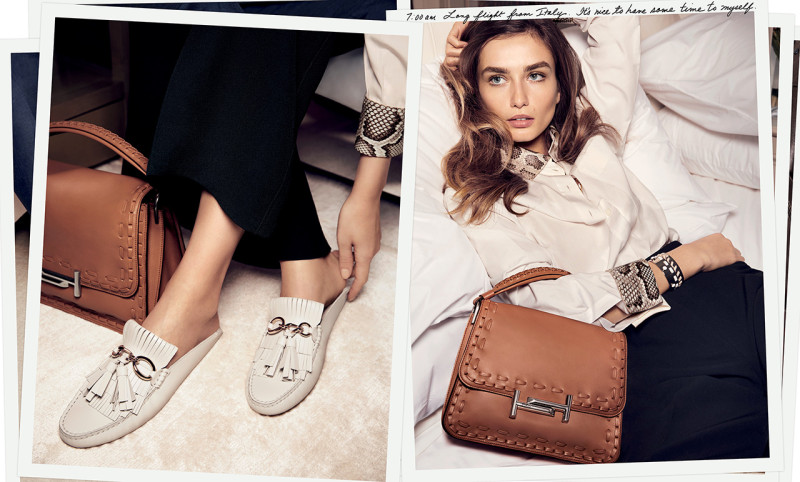 Andreea Diaconu featured in  the Tod\'s advertisement for Spring/Summer 2017