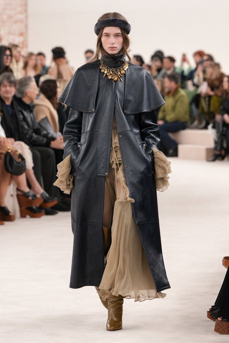 Esme Cornelius featured in  the Chloe fashion show for Autumn/Winter 2024