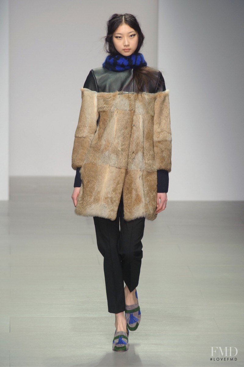 Yue Ning featured in  the Eudon Choi fashion show for Autumn/Winter 2014