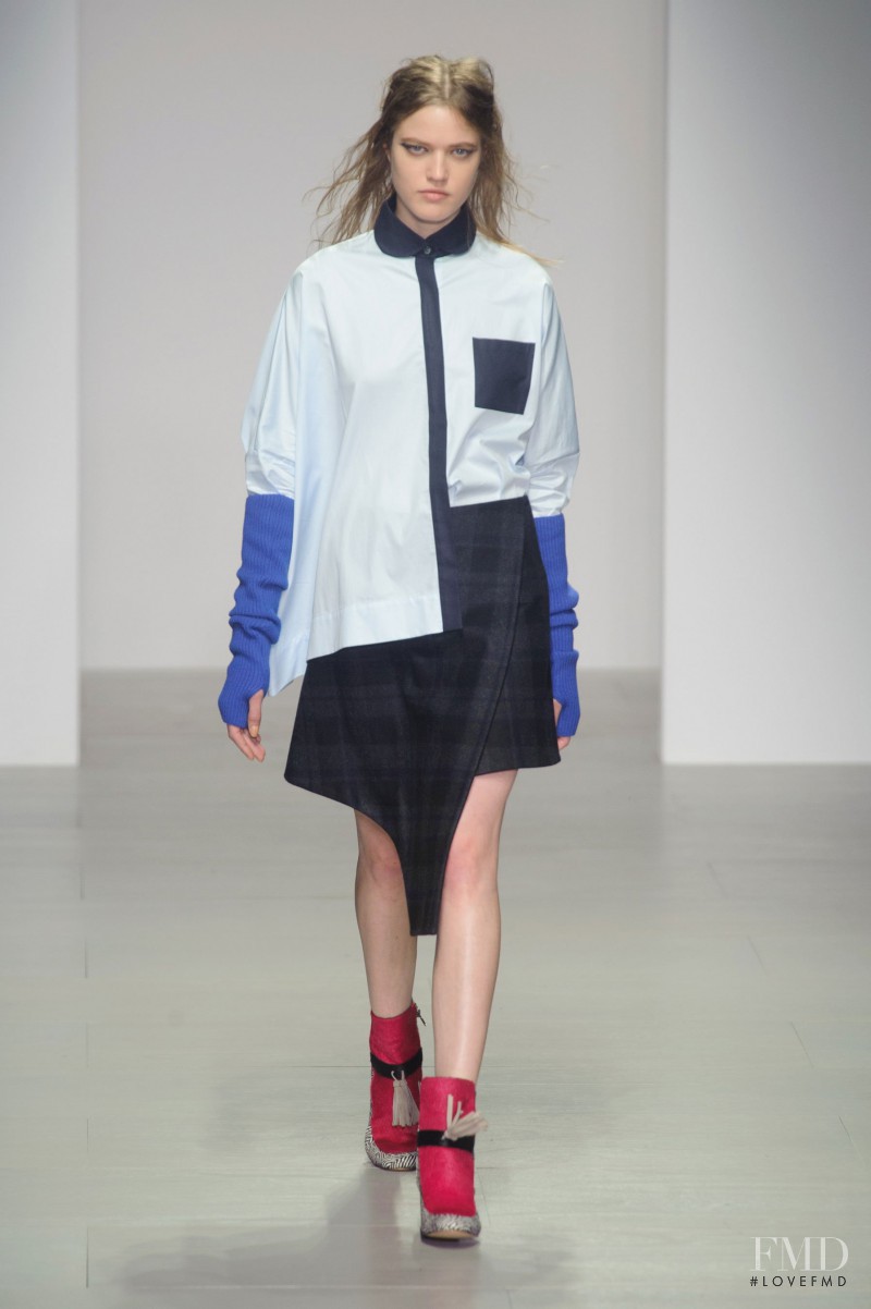 Milana Kruz featured in  the Eudon Choi fashion show for Autumn/Winter 2014