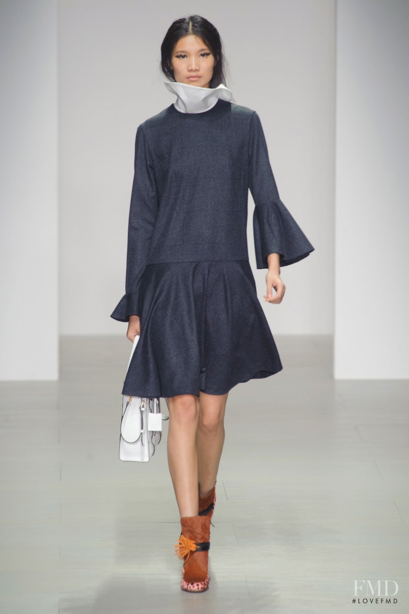 Leaf Zhang featured in  the Eudon Choi fashion show for Autumn/Winter 2014