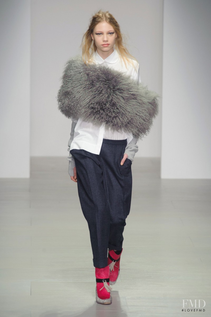 Laura Schellenberg featured in  the Eudon Choi fashion show for Autumn/Winter 2014