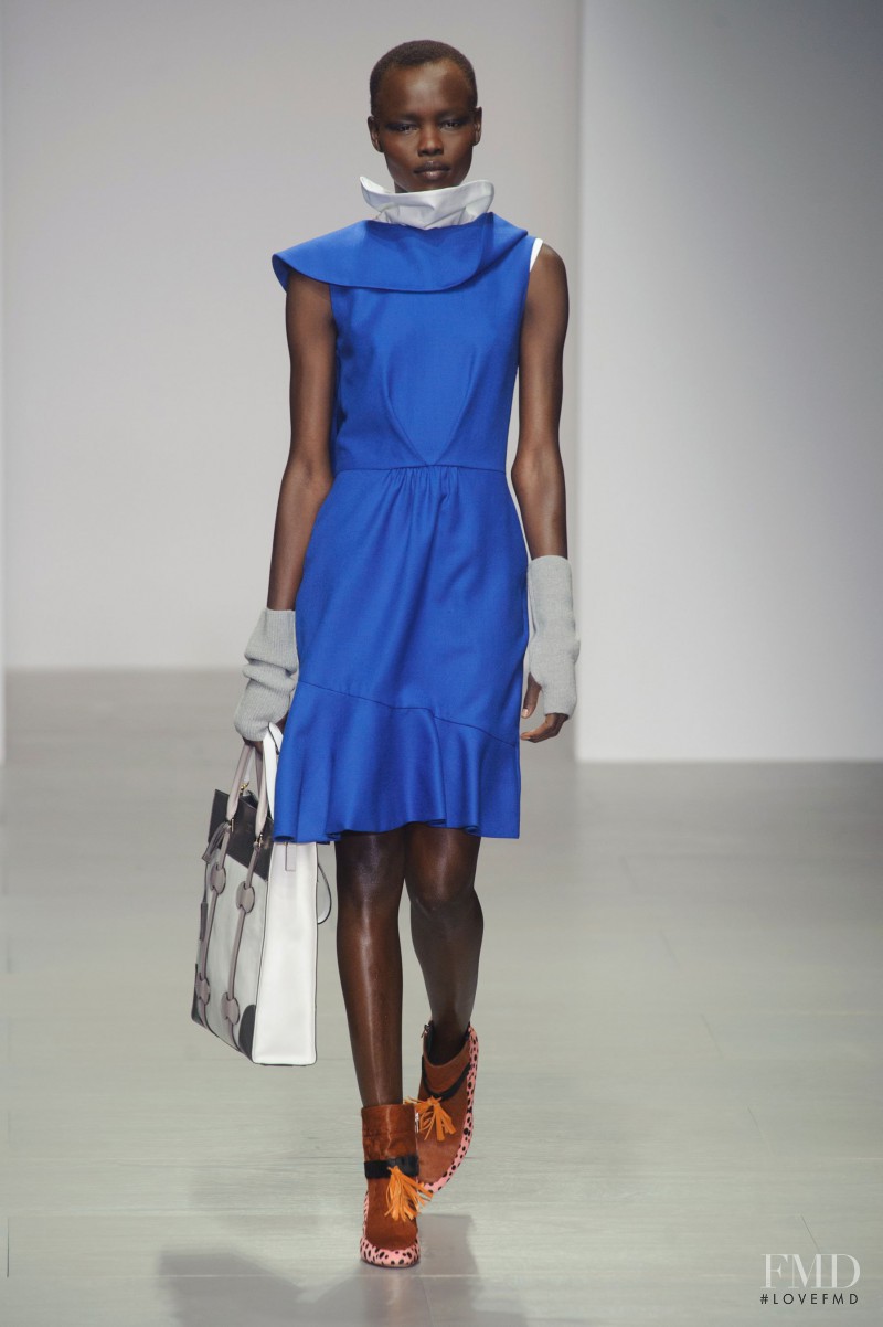 Grace Bol featured in  the Eudon Choi fashion show for Autumn/Winter 2014