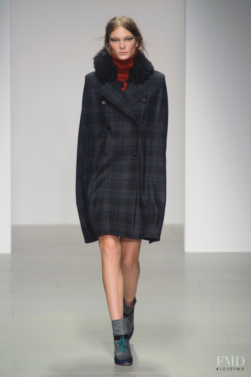 Irina Kulikova featured in  the Eudon Choi fashion show for Autumn/Winter 2014