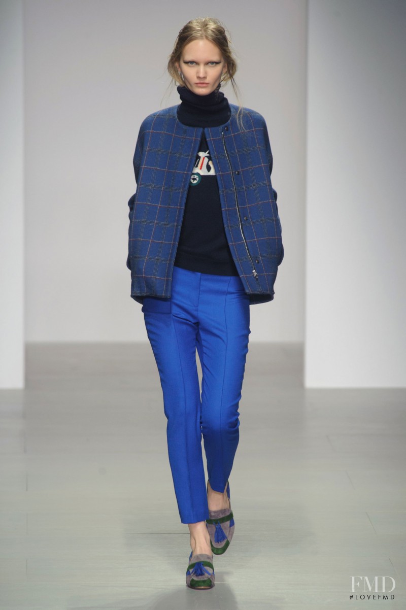 Ksenia Malanova featured in  the Eudon Choi fashion show for Autumn/Winter 2014