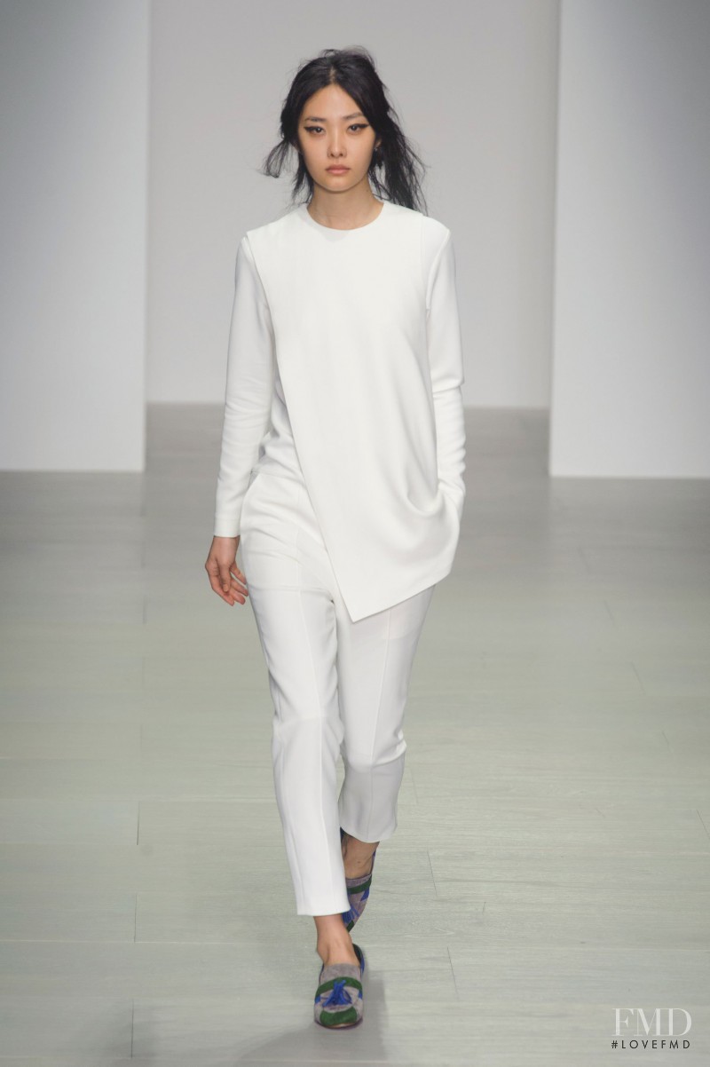 Ji Young Kwak featured in  the Eudon Choi fashion show for Autumn/Winter 2014