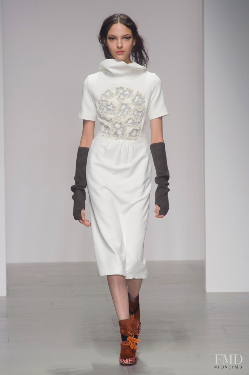 Clarice Vitkauskas featured in  the Eudon Choi fashion show for Autumn/Winter 2014