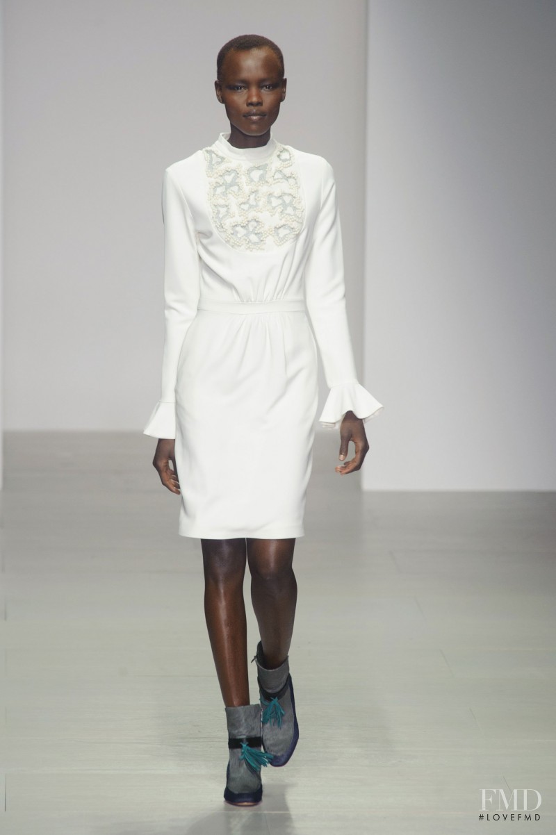 Grace Bol featured in  the Eudon Choi fashion show for Autumn/Winter 2014