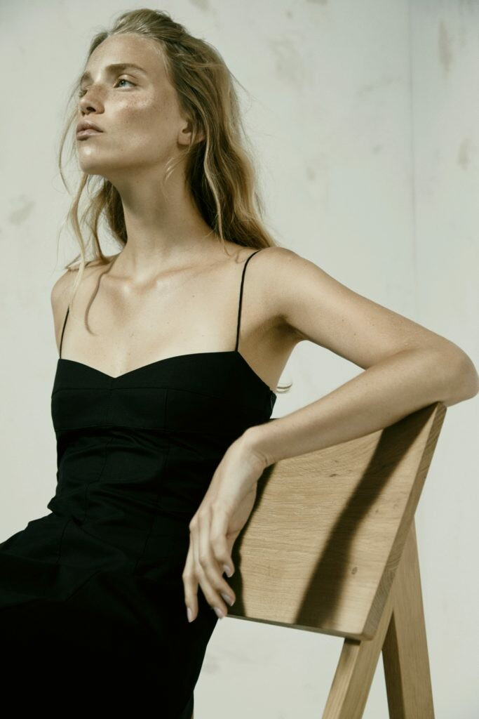 Rebecca Leigh Longendyke featured in  the Khaite lookbook for Spring/Summer 2019