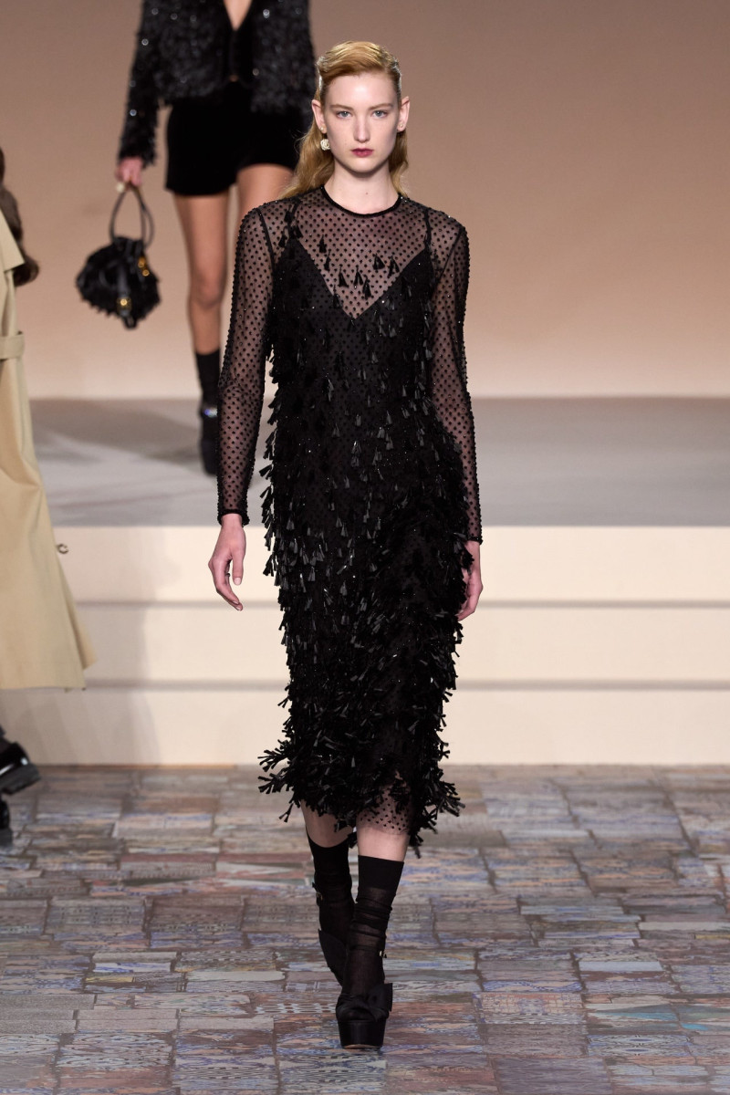 Addison Soens featured in  the Christian Dior fashion show for Pre-Fall 2024