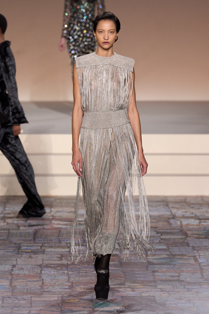 America Gonzalez featured in  the Christian Dior fashion show for Pre-Fall 2024