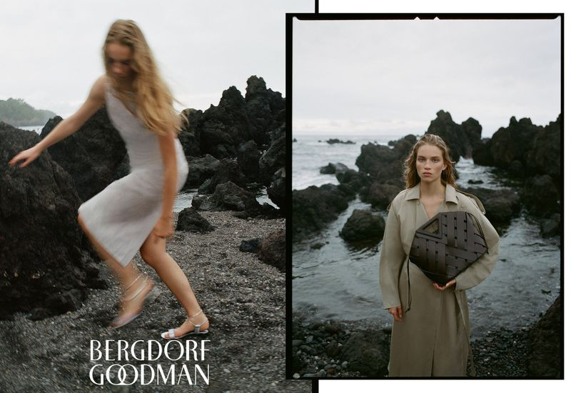 Rebecca Leigh Longendyke featured in  the Bergdorf Goodman advertisement for Spring/Summer 2021