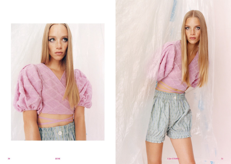 Rebecca Leigh Longendyke featured in  the Eenk U for UTOPIA lookbook for Spring/Summer 2022