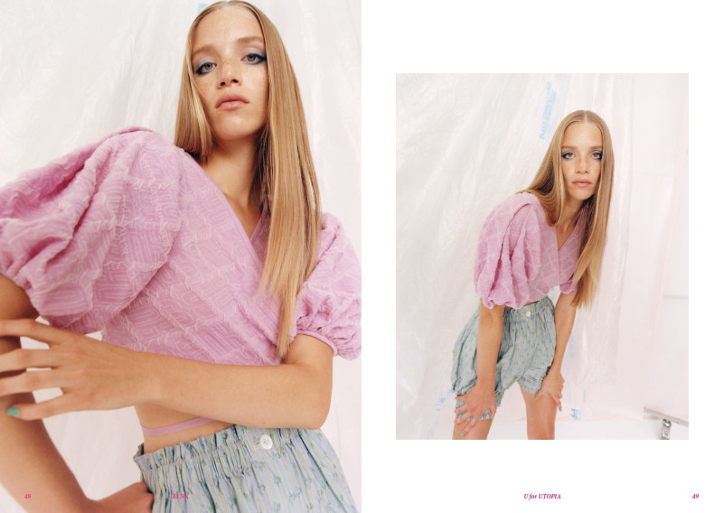 Rebecca Leigh Longendyke featured in  the Eenk U for UTOPIA lookbook for Spring/Summer 2022