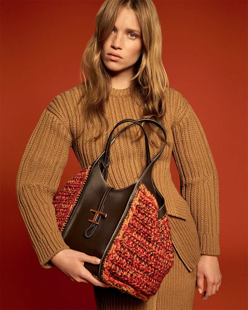 Rebecca Leigh Longendyke featured in  the Tod\'s advertisement for Autumn/Winter 2022