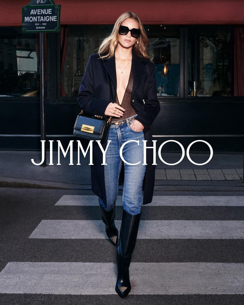 Rebecca Leigh Longendyke featured in  the Jimmy Choo advertisement for Autumn/Winter 2023