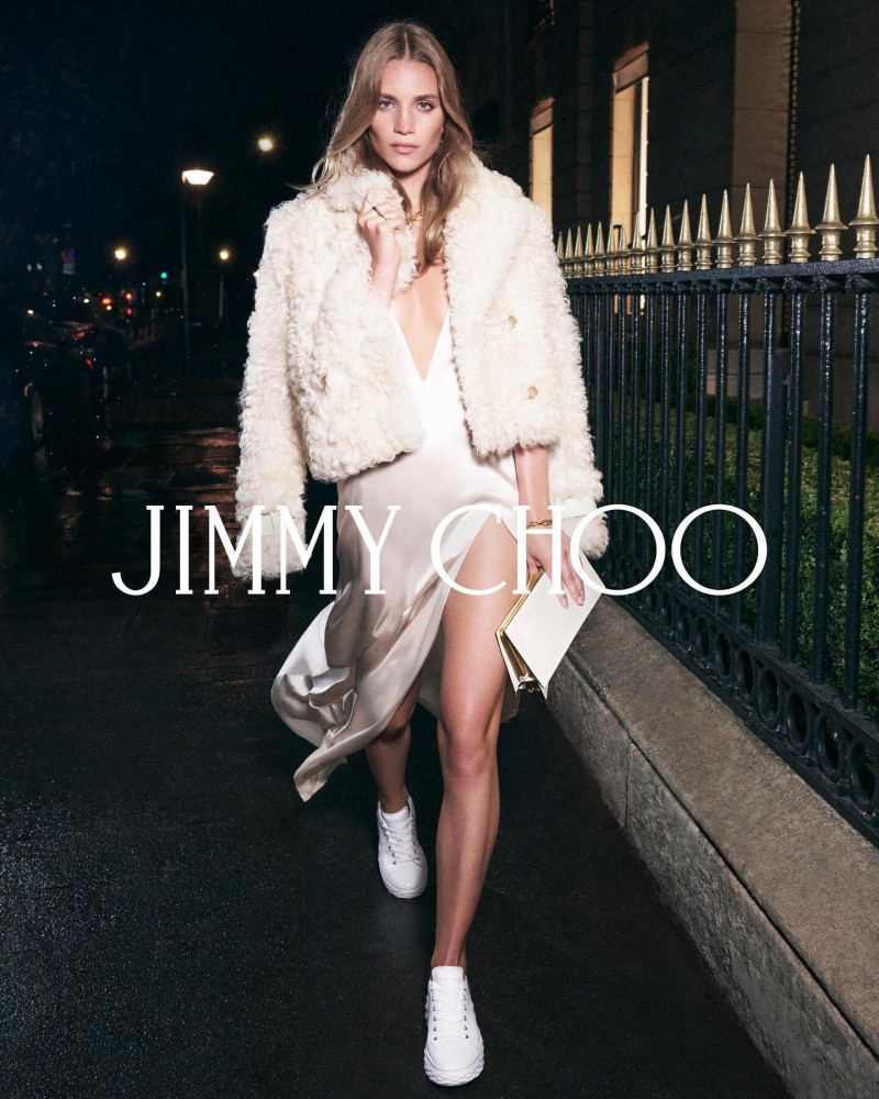 Rebecca Leigh Longendyke featured in  the Jimmy Choo advertisement for Autumn/Winter 2023