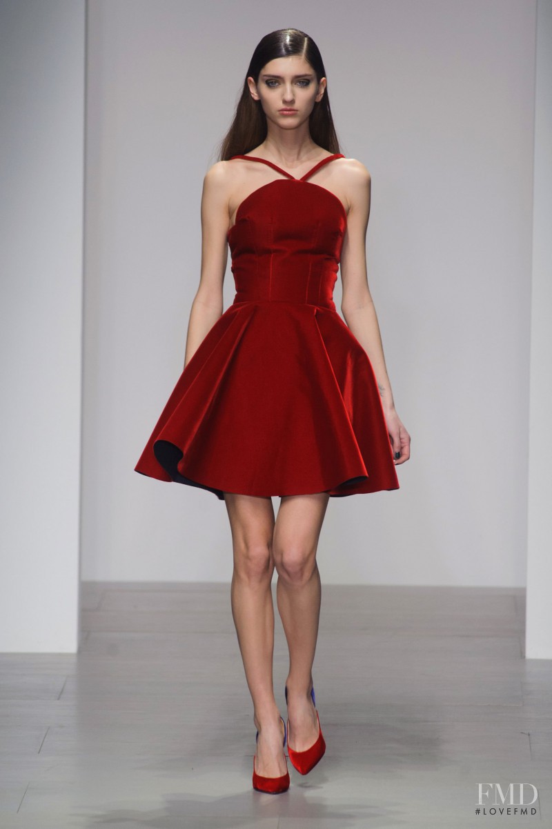 Alexandra Rudakova featured in  the Emilio de la Morena fashion show for Autumn/Winter 2014