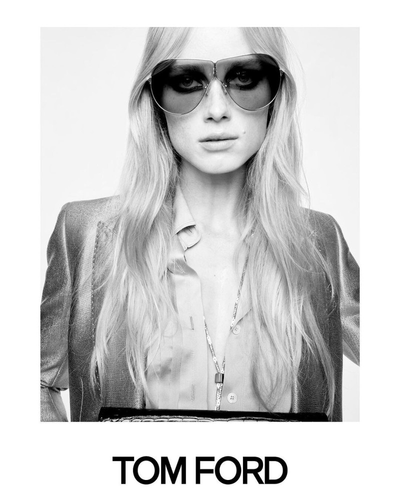 Rianne Van Rompaey featured in  the Tom Ford advertisement for Spring/Summer 2024