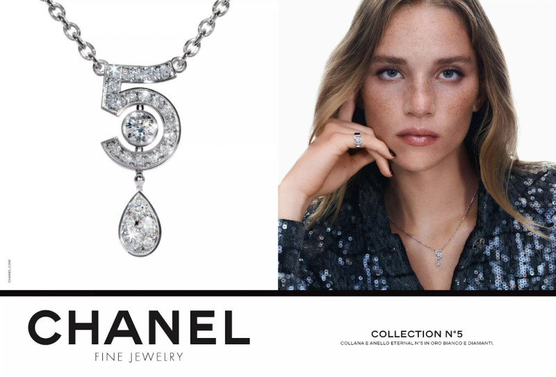 Rebecca Leigh Longendyke featured in  the Chanel Fine Jewellery N°5 Collection advertisement for Spring/Summer 2024