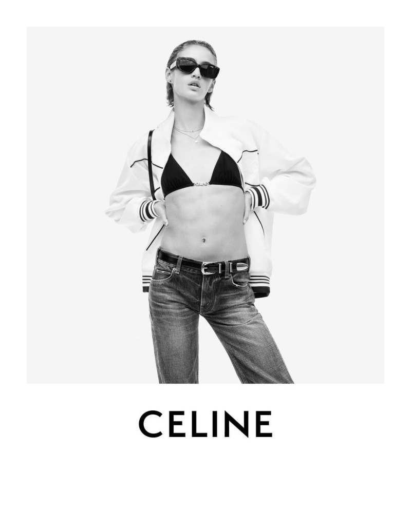 Quinn Elin Mora featured in  the Celine Les Grands Classiques #6  advertisement for Pre-Spring 2023