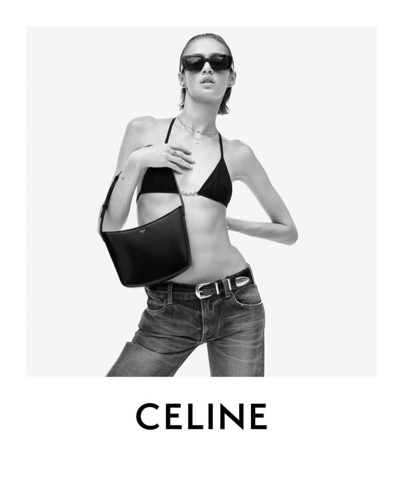 Quinn Elin Mora featured in  the Celine Les Grands Classiques #6  advertisement for Pre-Spring 2023
