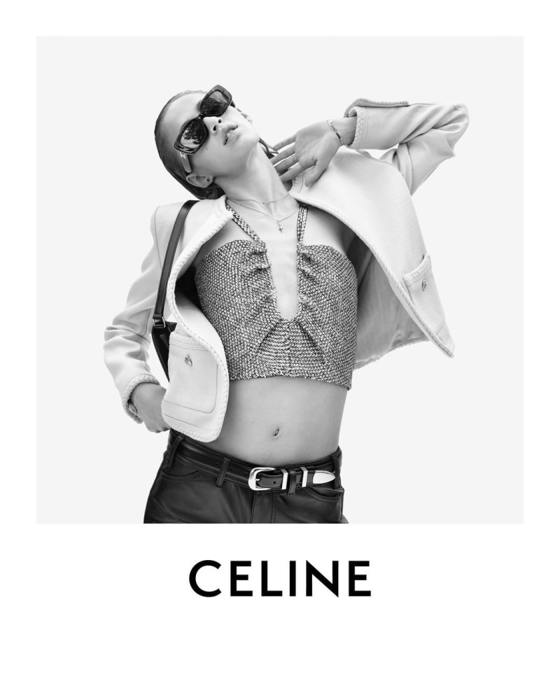 Quinn Elin Mora featured in  the Celine Les Grands Classiques #6  advertisement for Pre-Spring 2023