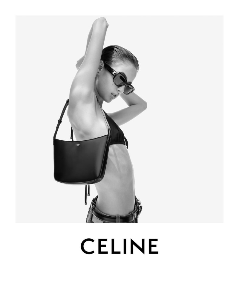 Quinn Elin Mora featured in  the Celine Les Grands Classiques #6  advertisement for Pre-Spring 2023