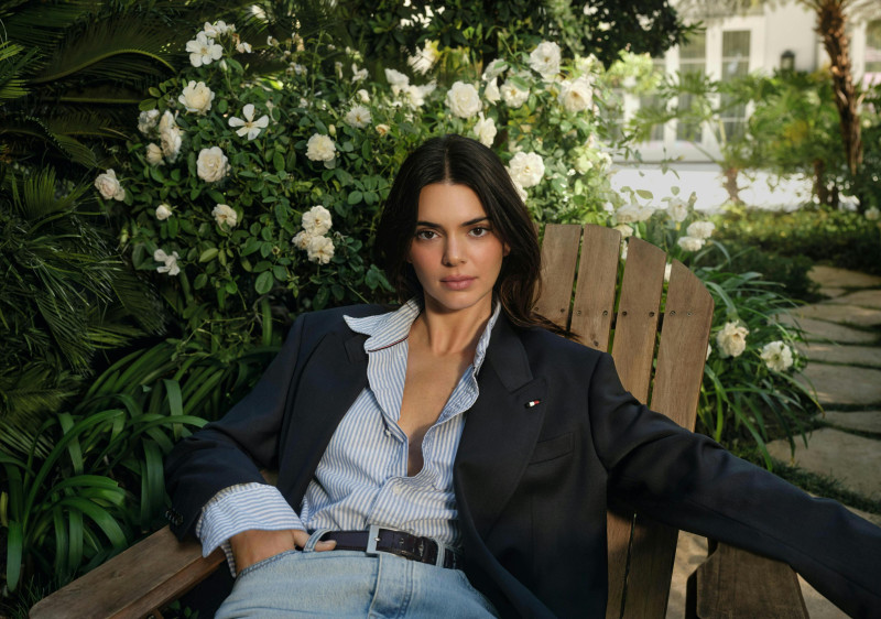 Kendall Jenner featured in  the Tommy Hilfiger Kendall and Friends Spring 2024 Campaign advertisement for Spring 2024