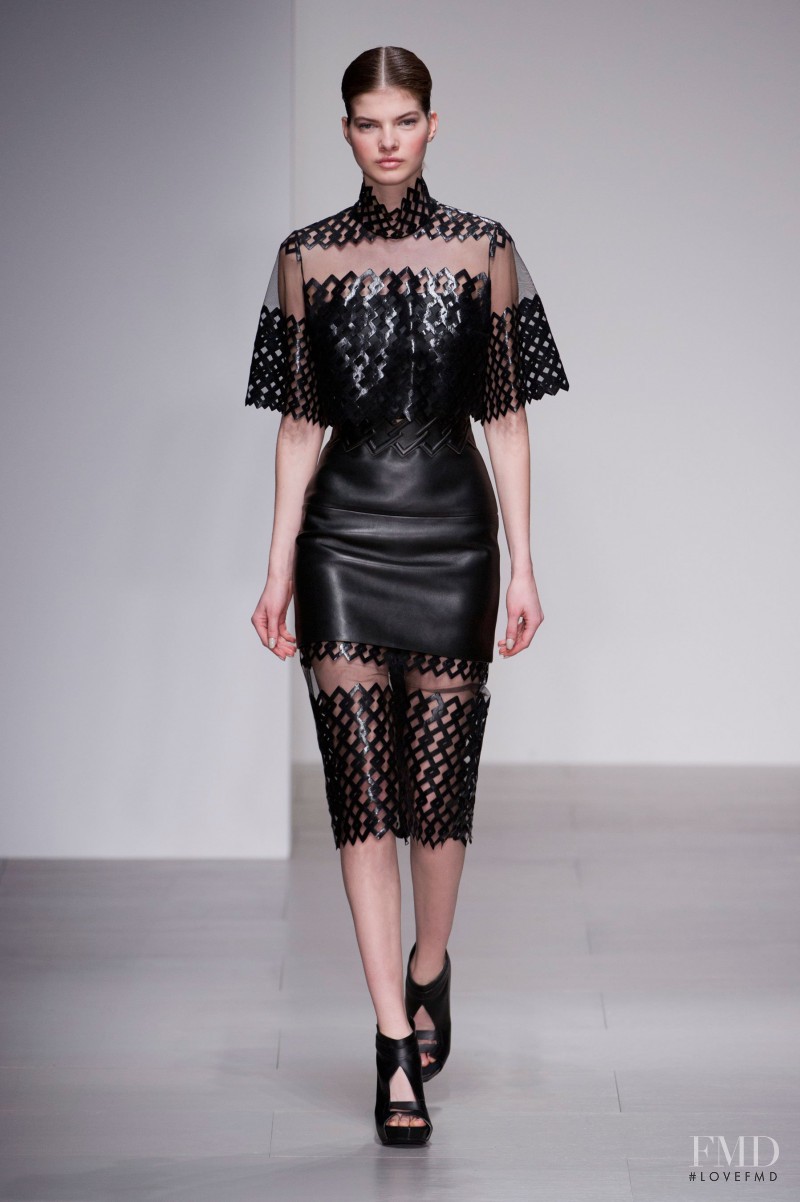 Kisa Cheban featured in  the David Koma fashion show for Autumn/Winter 2014