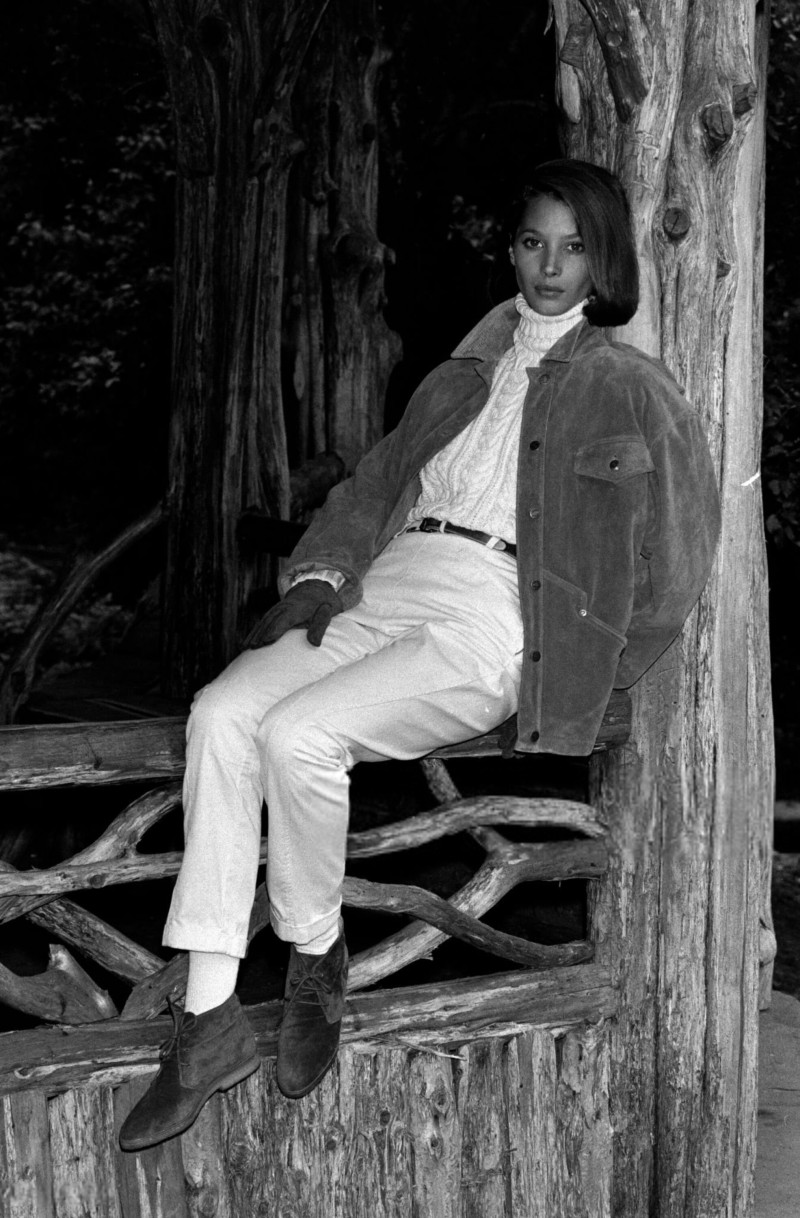 Christy Turlington featured in  the Calvin Klein Sport lookbook for Resort 1990