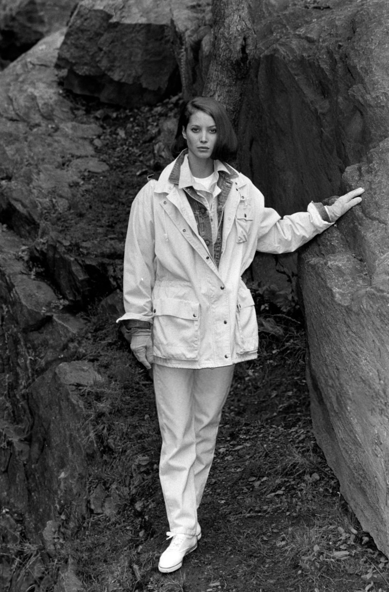 Christy Turlington featured in  the Calvin Klein Sport lookbook for Resort 1990