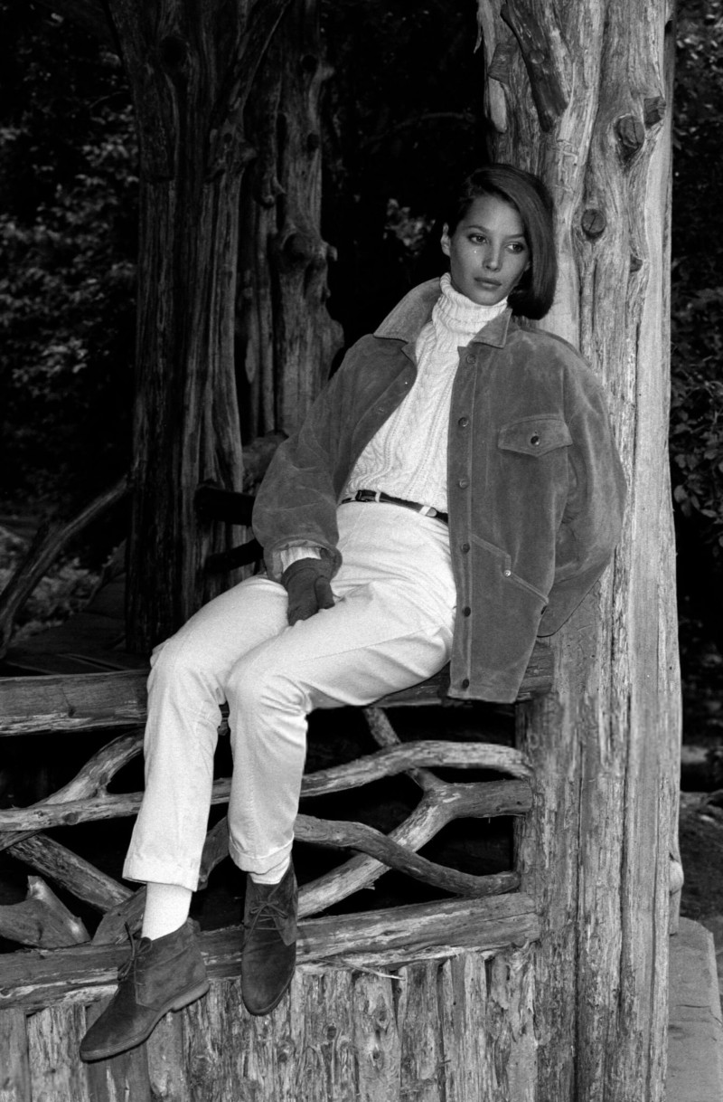 Christy Turlington featured in  the Calvin Klein Sport lookbook for Resort 1990