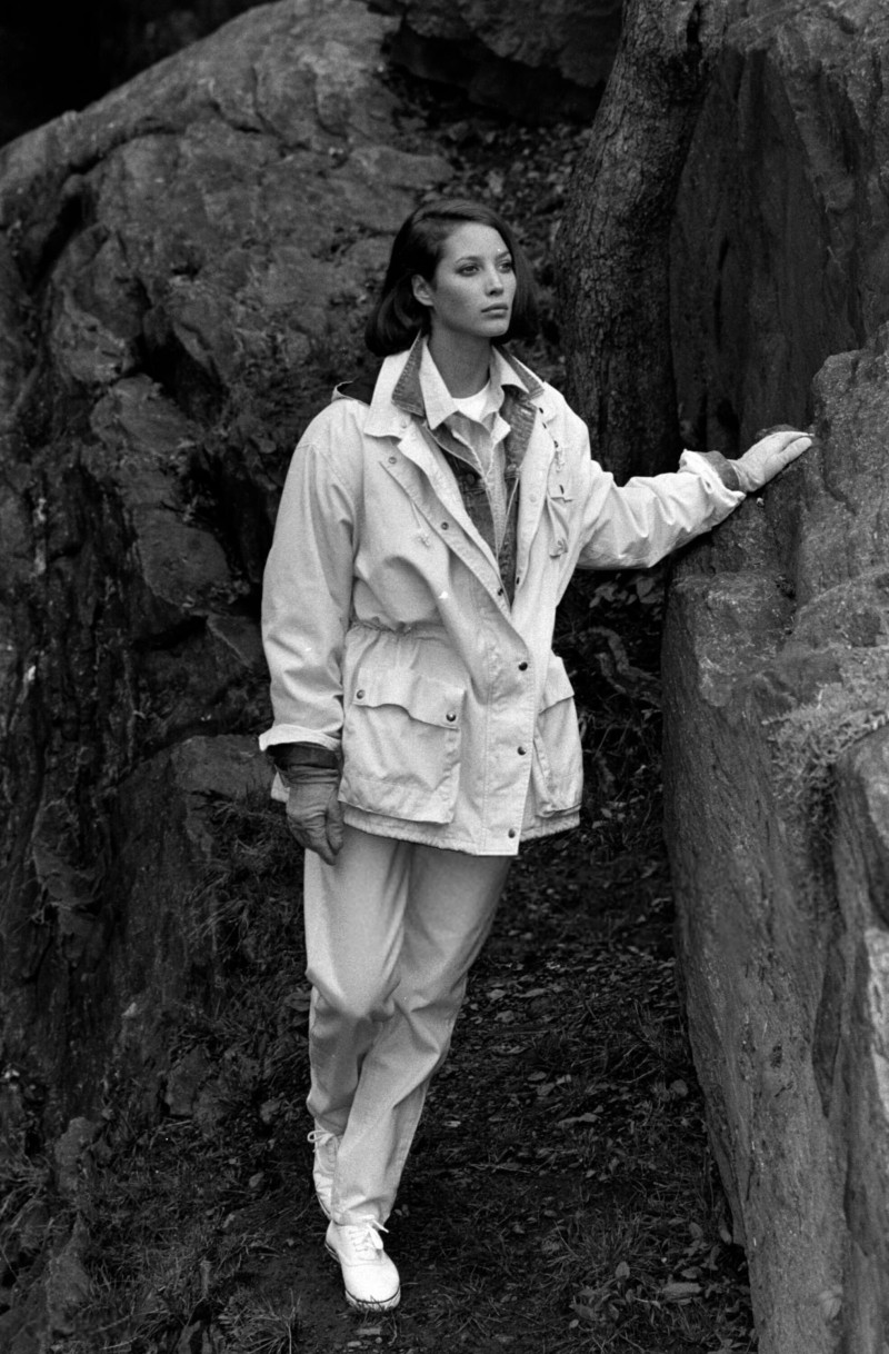 Christy Turlington featured in  the Calvin Klein Sport lookbook for Resort 1990