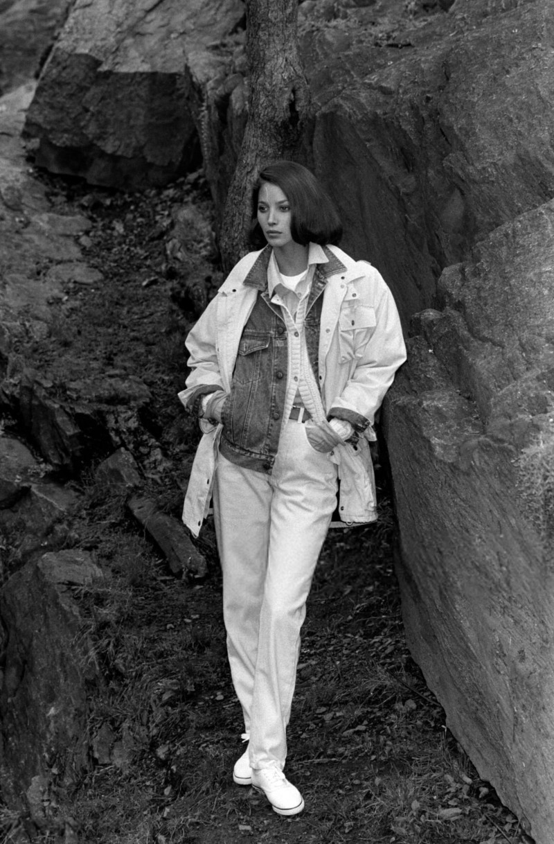 Christy Turlington featured in  the Calvin Klein Sport lookbook for Resort 1990