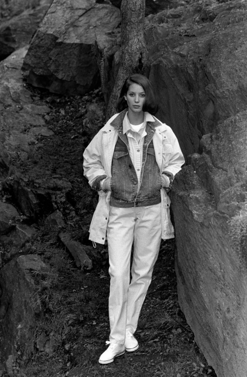 Christy Turlington featured in  the Calvin Klein Sport lookbook for Resort 1990