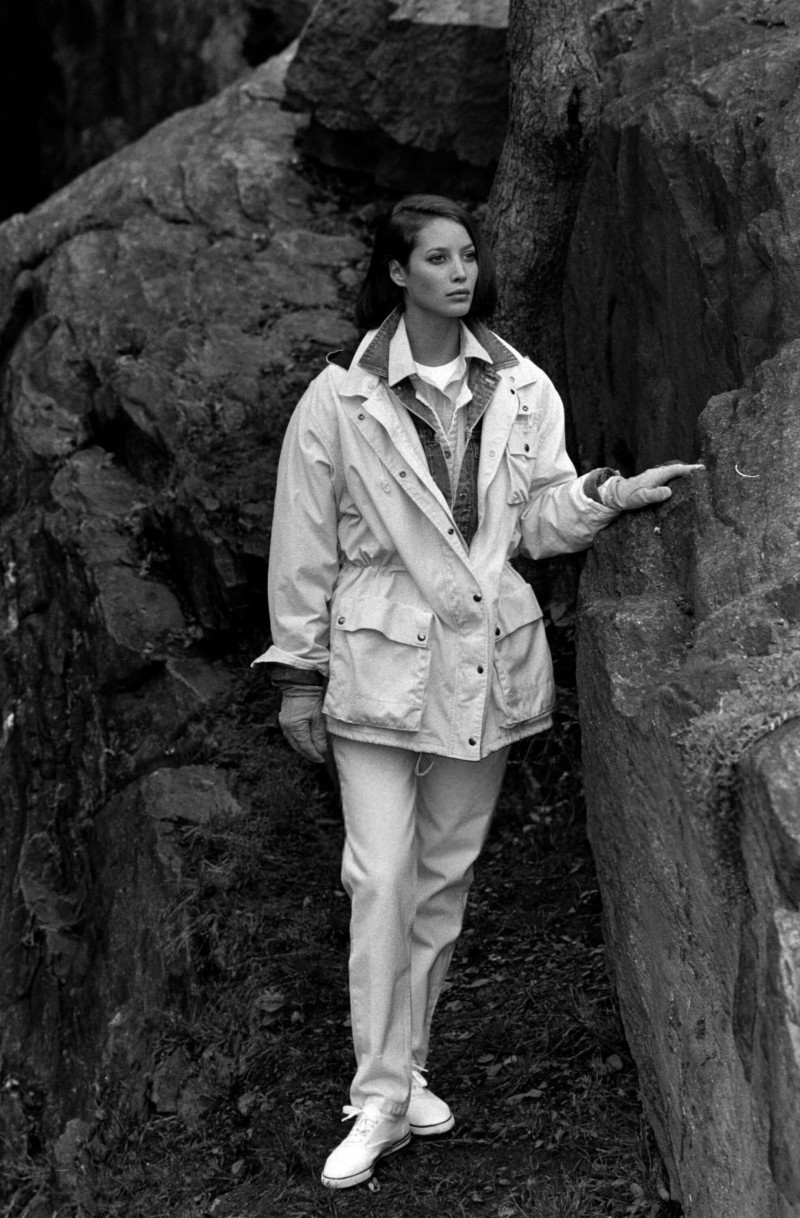 Christy Turlington featured in  the Calvin Klein Sport lookbook for Resort 1990